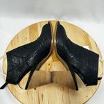 Paul Green  Womens Peep-Toe Black Embossed Leather Ankle Side Zip Booties - 7.5 Photo 6