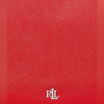 Ralph Lauren NWT Lauren Women's Crosshatch Leather Med Danni Shoulder Bag Red Photo 4