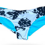 Women’s Hawaiian Tropical Reversible Scrunched Bikini Bottoms Blue Photo 0