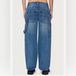 Edikted  wide leg Carpenter Low Rise Jeans size large medium wash Photo 1