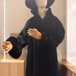 Steve by Searle Vintage Penny Lane Black Wool Cashmere Blend Satin sz P12 Photo 13