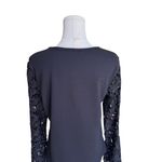 Anthropologie Eri + Ali x - NWT Delilah Black Lace Long Sleeve Blouse Top Sz M Photo 6