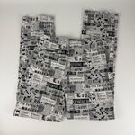 Urban Outfitters  Black and White Newspaper Print Pants Photo 1