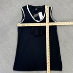 Grace Liola Ruffle Bib Tank Top Shirt Black White Small Photo 8