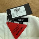 EGO  Mini Dress Fold Over Neck Long Sleeve  Bardot Size US6 White Photo 3