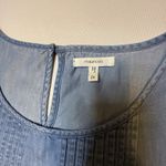 Maurice Top Flowy Chambray Blouse‎ Sleeveless Pintuck Bodice Trendy Shirt 2X # Blue Size XXL Photo 8
