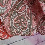 Talbots CUVED HEM FLOWY PAISLEY FLORAL ORANGE BROWN A LINE SKIRT 12 PETITE Photo 5