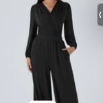 Halara NWT Tan Long Sleeve Jumpsuit size M. 4 way stretch. Modern wide leg fit Photo 9