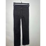 Risen Jeans Mid Rise Slim Straight Black Women's Size 1 25 Waist Stretch Photo 1