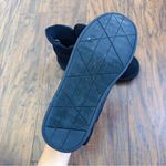 Arizona Jeans Arizona • faux shearling ankle booties black suede fur harness short low Y2K Photo 10