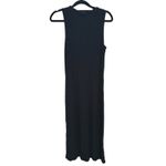 Who What Wear Ribbed Midi Dress Sleeveless XS Black Stretch Dark Academia Chic Photo 3