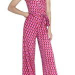 Diane Von Furstenberg NWT  For Target Pink Geometric Printed Collard Jumpsuit Photo 0