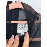 Herve Leger Hervé Léger Sheer Long Sleeve Turtleneck Bra Bodysuit Black Women's Size XXS Photo 3