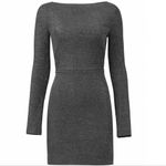 Diane Von Furstenberg ❤️ Long-Sleeve Metallic-Knit Mini Dress Size 10 EUC! 0442‎ Photo 3