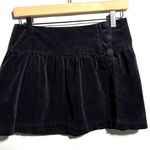 Sans Souci Black Velvet Mini Skirt Sz M Cotton Velour Gothic Dark Academia Punk Photo 0