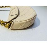 Tory Burch Neutral White Leather Gold Chain Link Handle Shoulder Strap Bag Purse Photo 2
