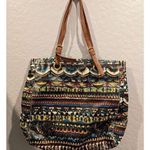 Sakroots  Artist Circle Coated Canvas Shopper Tote Bag Purse Hand Bag MultiColor Photo 0