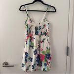 Hollister Floral Sundress Mini Size Medium M 100% Cotton Smocked Lined Preppy Photo 4