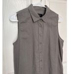 ONIA  Kaylee shirtdress gray sleeveless high low medium Photo 4