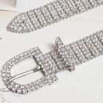 Crystal Rhinestone Silver Belt Photo 4