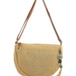 The Sak New! Ryder Crochet Crescent Crossbody Bag Hobo Hand-Crocheted Bamboo Tan Photo 1