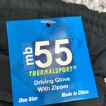 NWT Women's MB55 THERMALSPORT Driving Gloves w/ Zipper ONE SIZE Black Photo 2