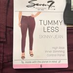 Seven7 Seven Burgundy Skinny Jeans Photo 1