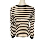 Loft  Women's Long Sleeve Sweater Black Cream Small Floral Photo 2