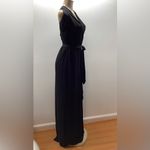 Halston Heritage  Size XS Elegant Black Maxi Dress With Front Slit. Preloved Photo 5