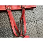 Coach Vintage  HAMPTON TOTE F10195 Red‎ LEATHER Classic Womens Y2K BAG PURSE Photo 5