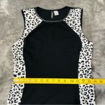 Divided Black Leopard Print Mini Dress With Chain Accent Cotton Blend Size S Photo 10