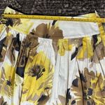 Robin Howe Women’s Size 6 Yellow Tan Brown Black Floral Cotton Full Skirt Photo 5