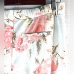 secret treasures ST L 12/14 Barbiecore Coral Pink Roses Jogger Sweatpants Pocketed Lounge Pants Photo 3