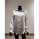Princess Polly Aubree Satin Button-Up Shirt Champagne Silky Blouse US 4 Photo 1