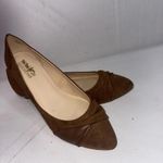 Coach & Four Flats Faux Suede Old Money Minimalist Low Heel Pointed Shoes 7.5 Brown Photo 7