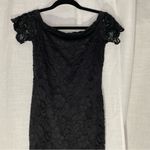 Ambiance Bodycon Dress Juniors S Floral Black Lace Lined Short Sleeve Stretch Photo 1