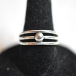 Source Unknown NWOT Triple Band Silver Tone Ball Size 7 Ring Photo 0