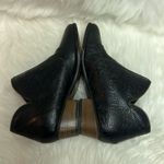 Heiress Black Leather Embossed Zipper Booties 7 B Photo 6
