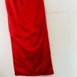 House Of CB  Adrienne' Scarlet Satin Strapless red Gown NWOT size L A-C Photo 7