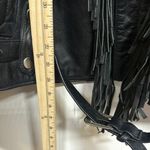 Vintage Wilson Black Leather Fringe Motorcycle Jacket Size undefined Photo 10