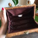 Vintage Rattan Handbag Brown Photo 3