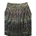 Trevan Vintage Skirt Size 12 Large Fit and Flare Cotton Box Pleats Midi Y2K Blue Photo 2