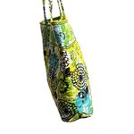 Vera Bradley  Floral Tote Bag - Green, Blue, Black - Retired Pattern Limes Up Photo 5