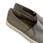 Vince Blair Leather Perforated Shoes Slip-On Casual Dark Grey Size 8.5 Women's Photo 5