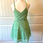 SEAFOAM CROCHET LACE DRESS Green Photo 4