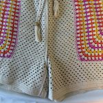 House of Harlow 1960 Crochet Tan Bermuda Shorts Women’s Medium Cotton Safari Pink Photo 7