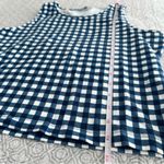 J.Crew  Longline Tank Top Blue White Gingham Sleeveless Stretchy Size M Photo 7