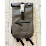 Rains Metallic Gray Rolltop Rucksack Waterproof Cycle Backpack Laptop Pocket Photo 1