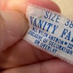 Vanity Fair Vintage  cream dress slip with floral lace‎ trim size Large Photo 4