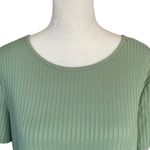 Ava James  light green short sleeve stretchy ribbed top women's size XL Photo 4